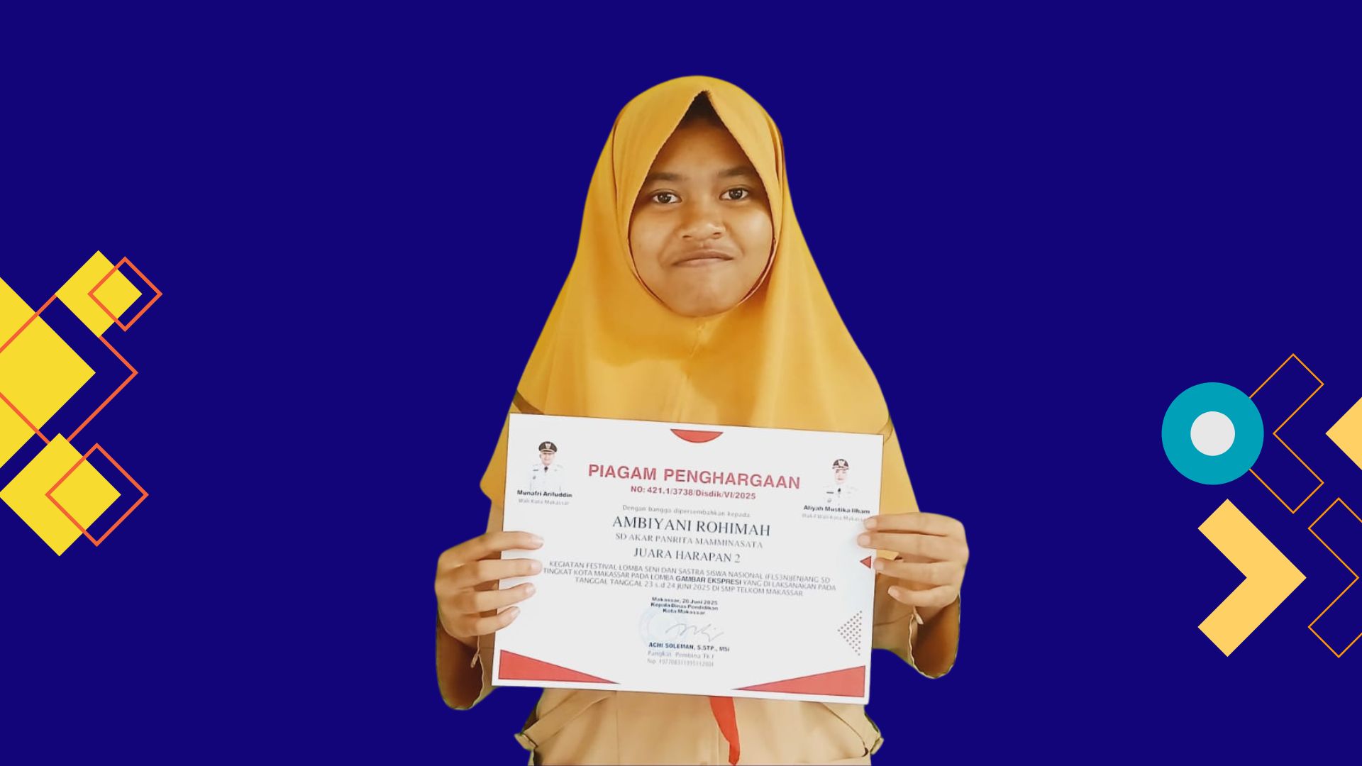 Juara harapan 2 Lomba Gambar Ekspresi, Festival Lomba Seni dan Sastra Siswa Nasional (FLS3N) Tingkat Kota Makassar